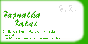 hajnalka kalai business card